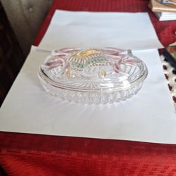 Mikasa Savoir Vivre " Holiday Spirit " Crystal Covered Candy Dish