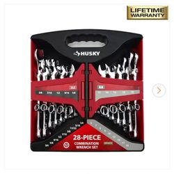 Husky 28-Piece Combination Wrench Set - Metric And SAE