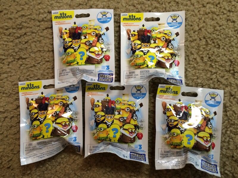 Mega Bloks Minions Figures!!! Lot of 5!!!