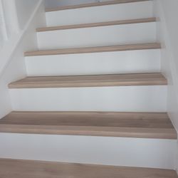 Hello, we paint interiors and exteriors and install laminate flooring.