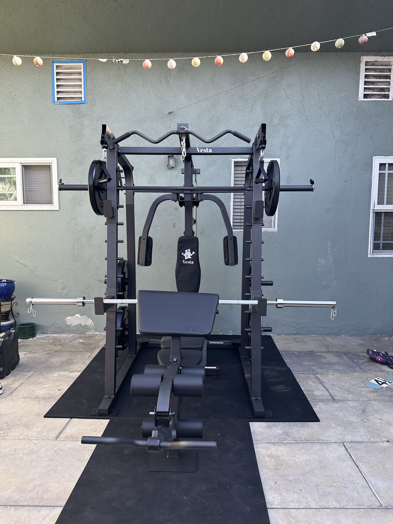 Smith Machine SM2001/FID Adj Bench/Gym Equipment/Fitness/Squat Rack/‼️⭕️WEIGHTS AND BARBELL SOLD INDIVIDUALLY ⭕️‼️FREE  DELIVERY🚚  