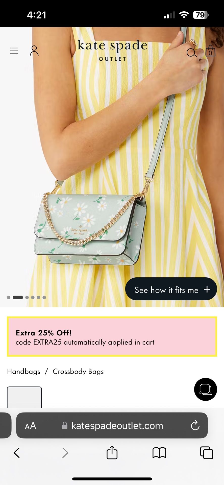 Kate Spade Madison Day Tripper Daisy Small Flap Crossbody