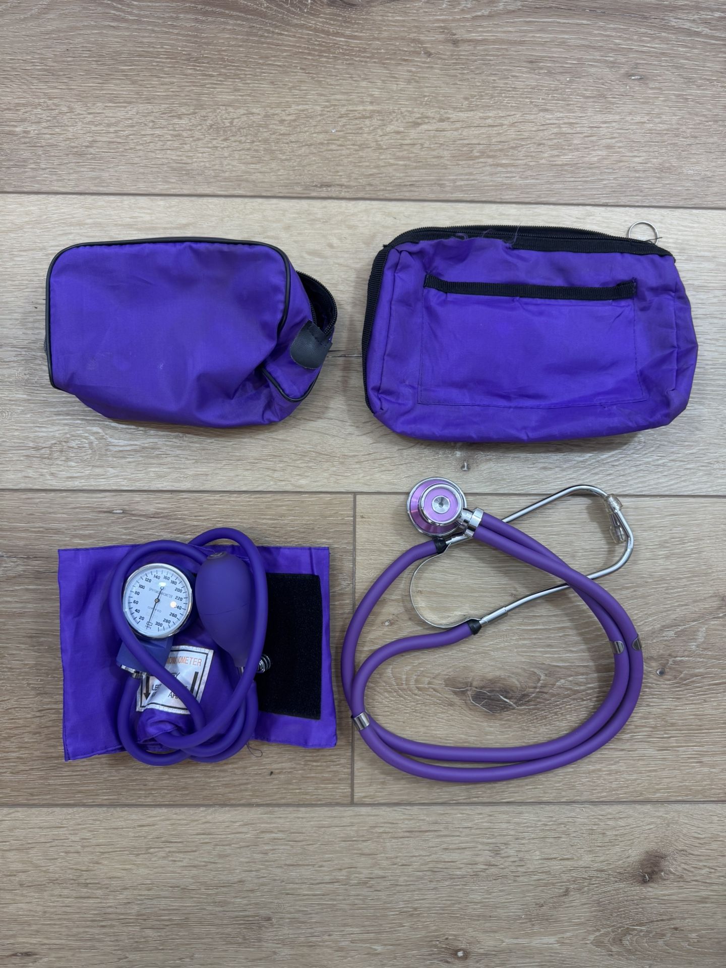 Purple Blood Pressure Monitor Kit with Stethoscope