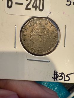 1888 Liberty Head V Nickel - AU