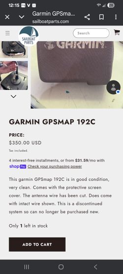 Garmen gpsmap 192C