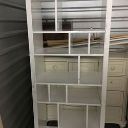 Shelving, display cabinet, white, sturdy and heavy, Ghent