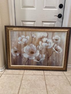 Framed floral pic