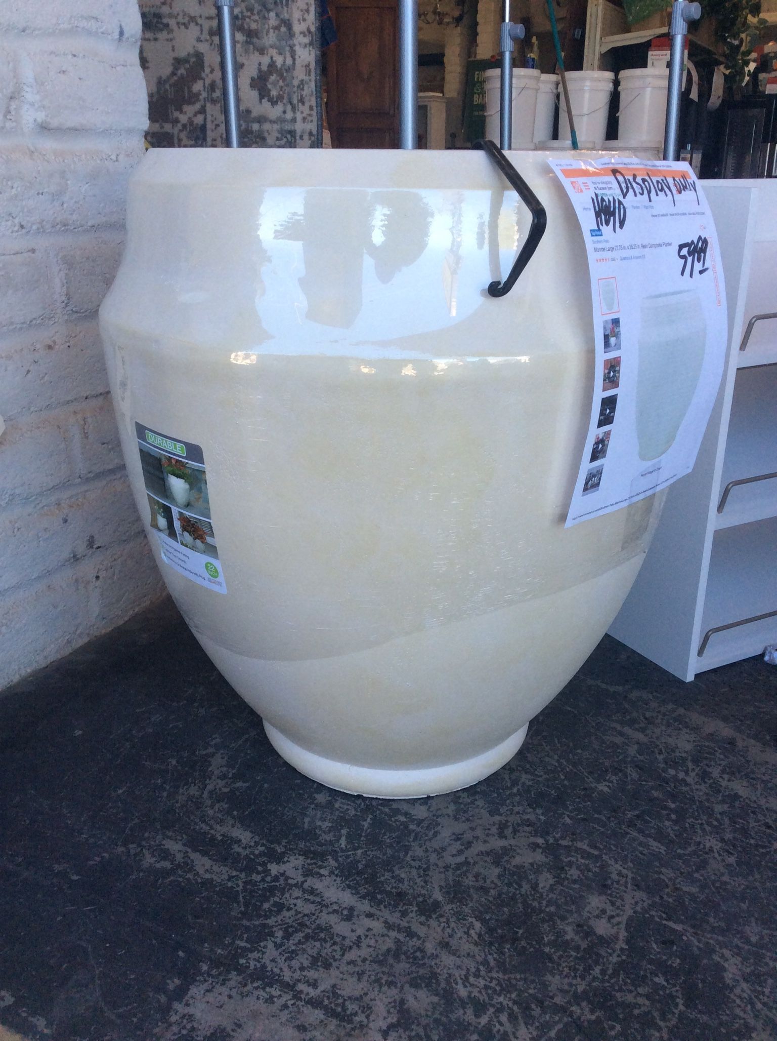 Large Resin Composite Planter