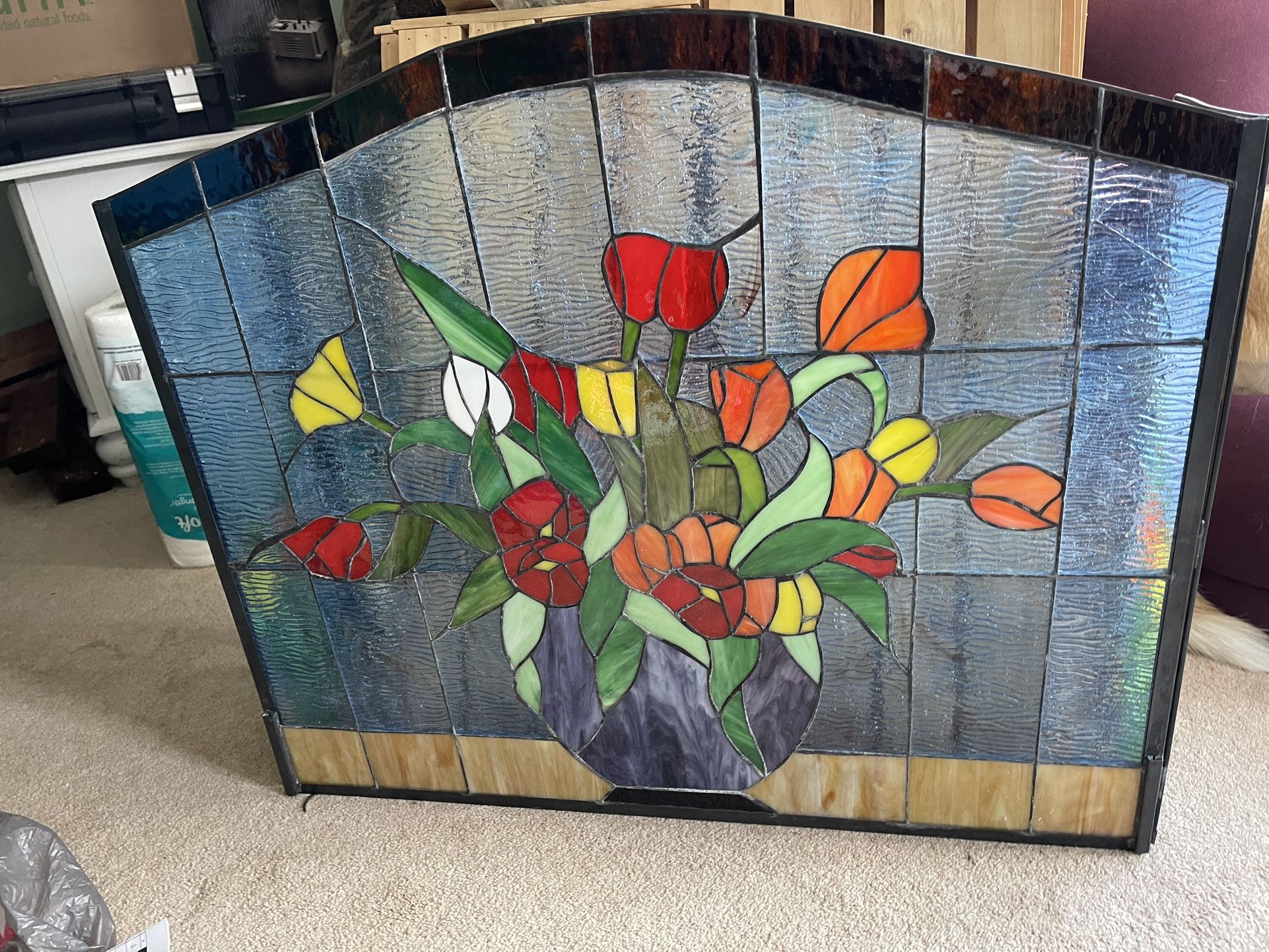 Stained Glass Fire Place Screen