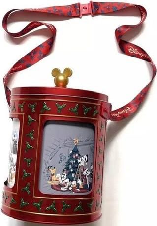 Vintage Disney Parks Mickey Christmas Carousel Popcorn Bucket