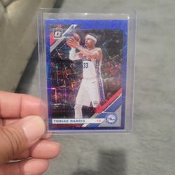 Tobias Harris Blue Velocity Optic Donruss Prizm Basketball Card