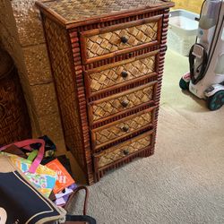 Storage Dresser W/matching Hamper