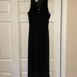 Evan Picone Black Midi Halter Dress - Size 12