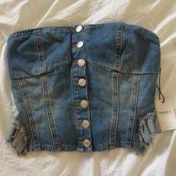 Crop top jeans shirt