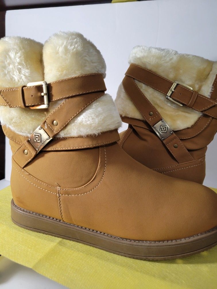 DREAM PAIRS WOMEN'S MID CALF Fashion winter snow BOOTS Sz10 NEW #1001
