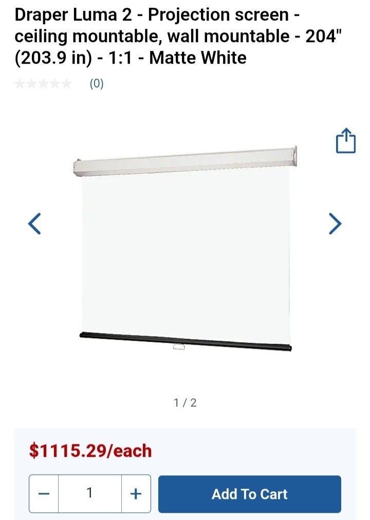 Draper Luma 2 Projection Screen