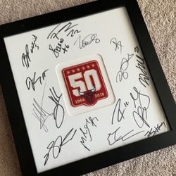 Bulls 50th Anniversary Signed Plaque