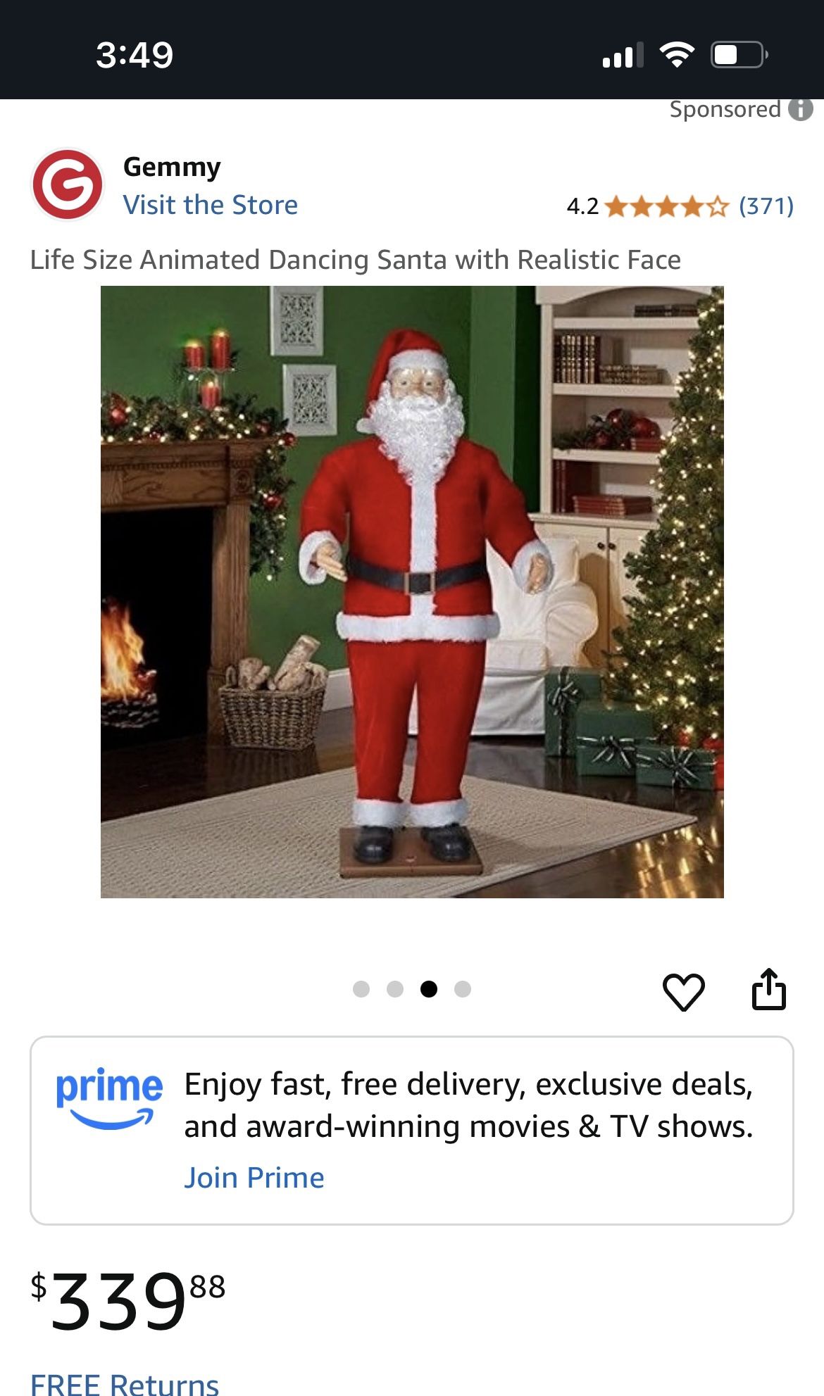 Dancing Santa, Speaks English Or Spanish
