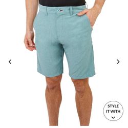 Burnside Mens World Core Heathered Stretch Shorts Sz 30