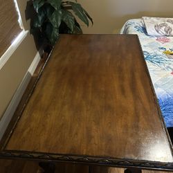 Wood and wrought iron table / desk