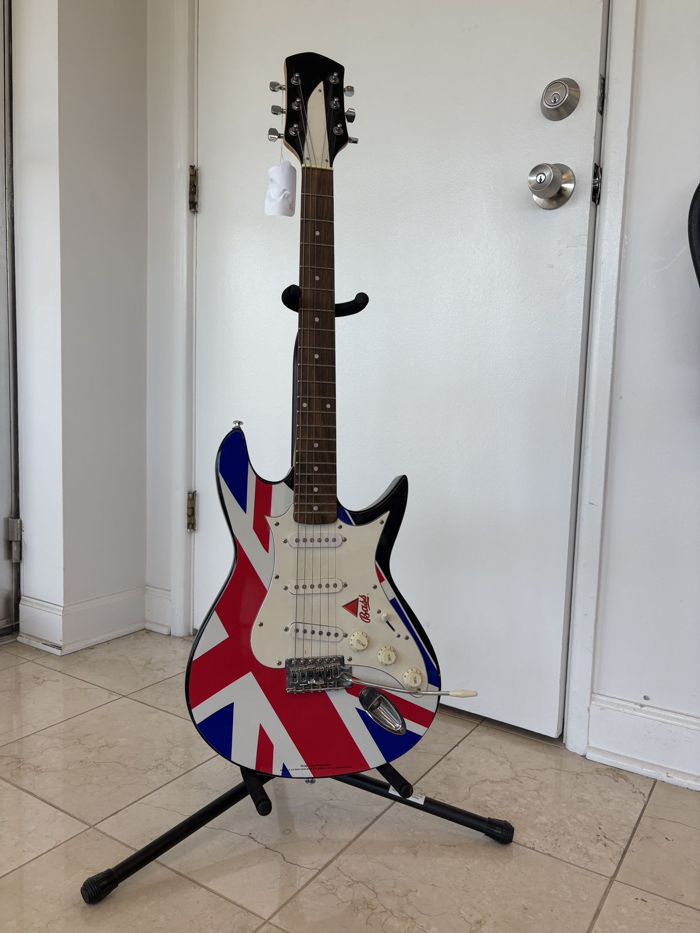 Bass Ale Promotional Electric Guitar featuring a Union Jack