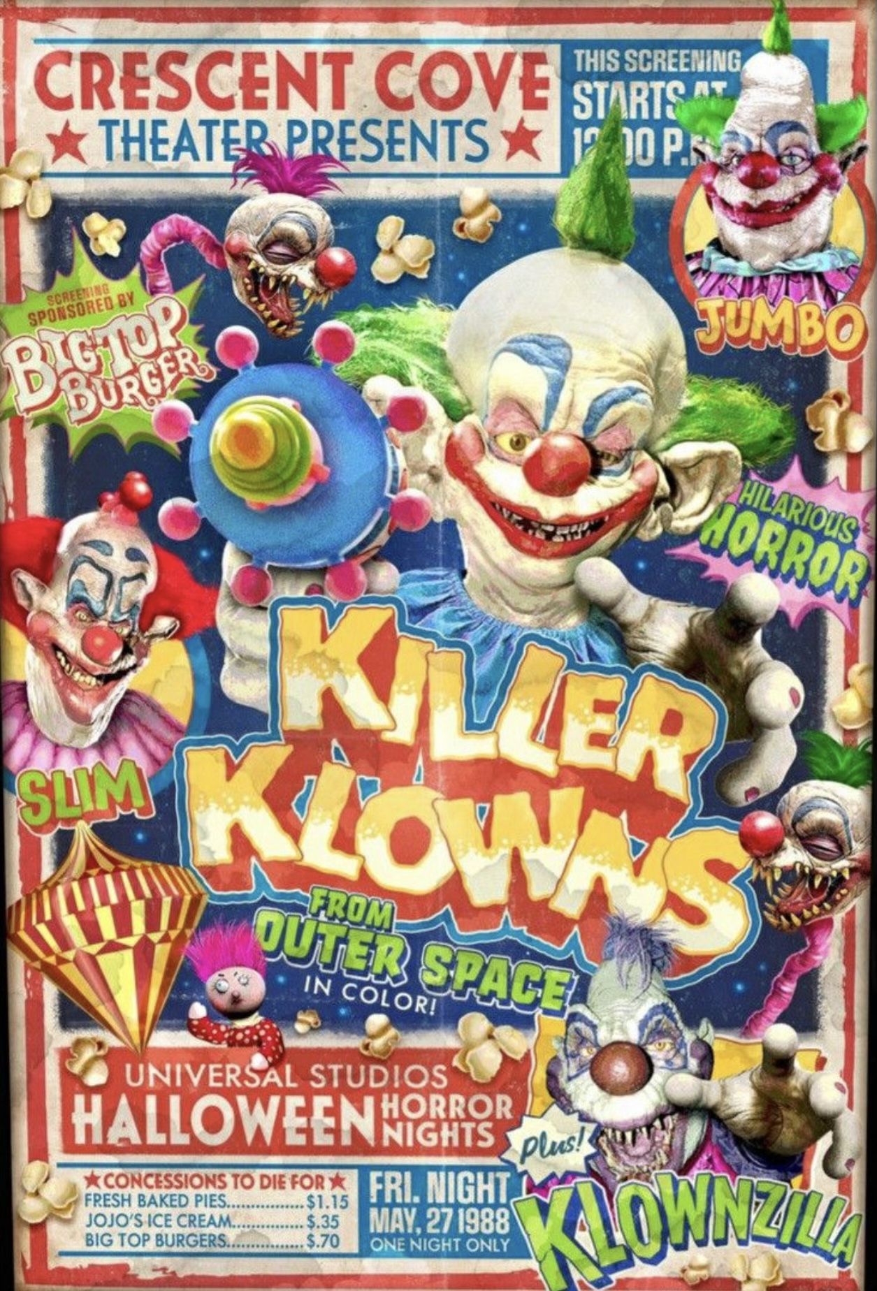 Killer Klowns From Outer Space HHN Poster/ Poster De Los Payasos Asesinos