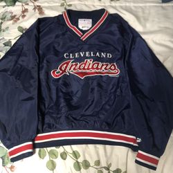 Cleveland Indians Pullover Puma Vintage 2000 Jacket Pockets Size XLarge  