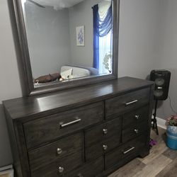 New Dresser w/mirror and Night Stand