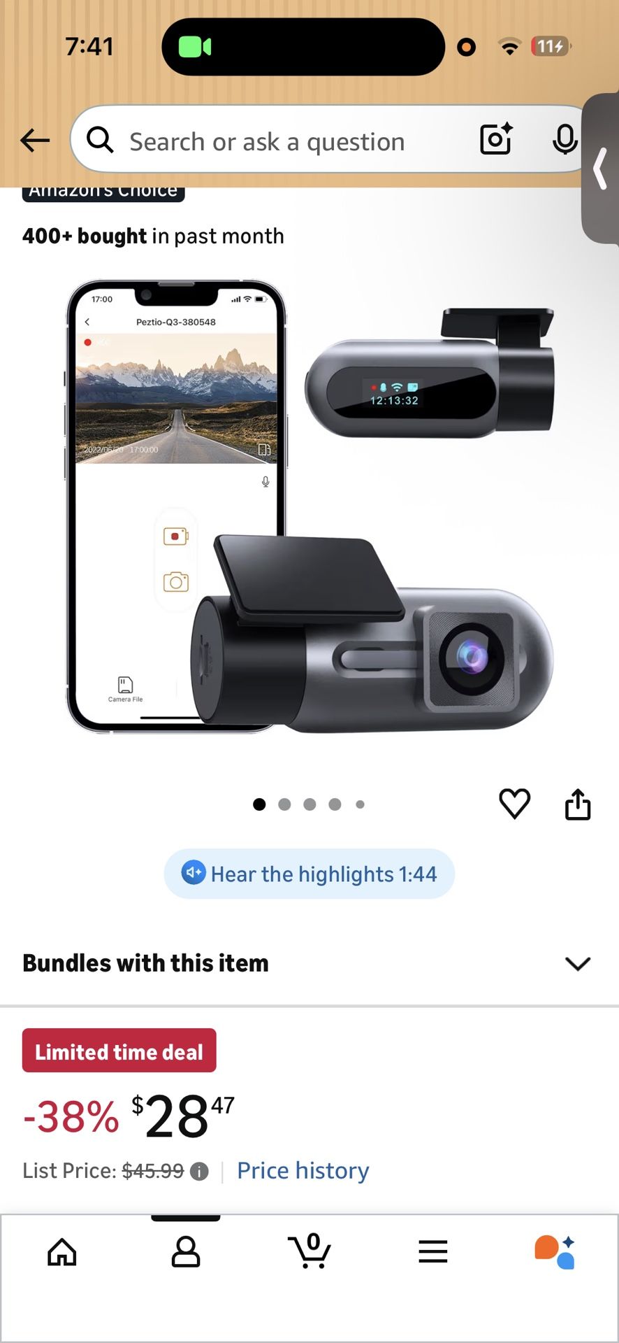 PezTio Q3-380548 Dash Cam