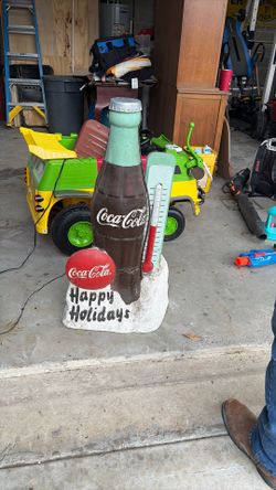 Happy Holiday Coke Statue