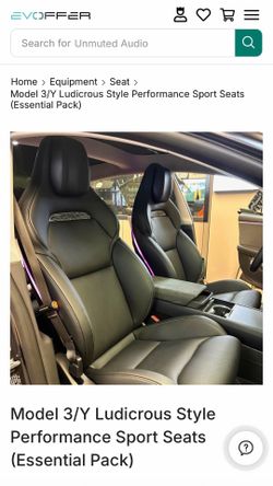 EV Offer Performance seat upgrade for Highland Model 3 or Juniper Model Y