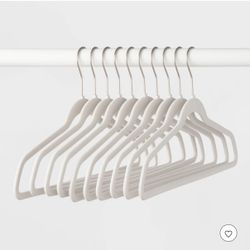 White Felt Non Slip Hangers 