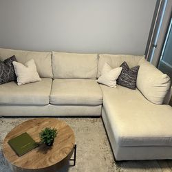 Briar Street Beige Sectional Sofa Couch 2-piece