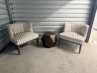 Crate & Barrel Grayson Natural Accent Chairs