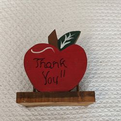 Apple Thank You Wooden Holder Home Decor 