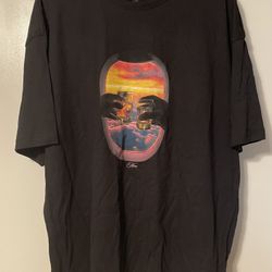 boohoo man Oversized XL Graphic T-shirt Sunset 