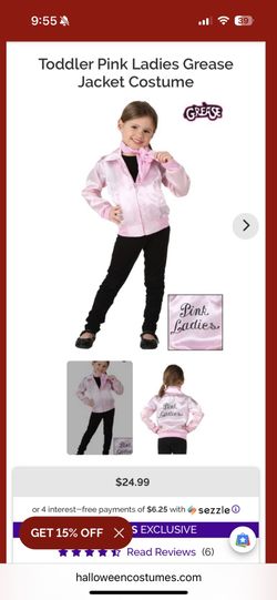 Grease Pink Ladies Girls Halloween Costume 