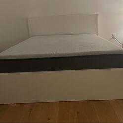 BED FRAME - IKEA Queen Size Bed Frame With Storage Drawers