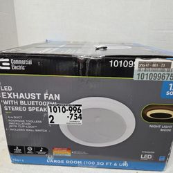 Commercial Electric LED Exhaust Fan W/ Bluetooth Speaker New (Price Is Firm)