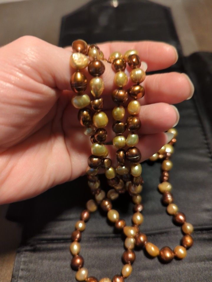 Chocolate Fresh Water Pearls Various Sizes Long Strand