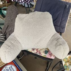 Grey Sherpa backrest pillow