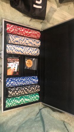 Poker chip set with aluminum case-500 chips
