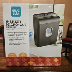 Pen + Gear Micro-Cut 6-sheet Shredder