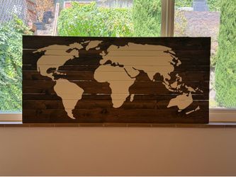 Wooden Map Wall Art