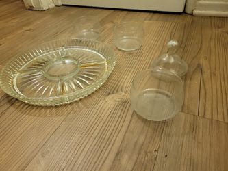 Glass Candy Tray/jars