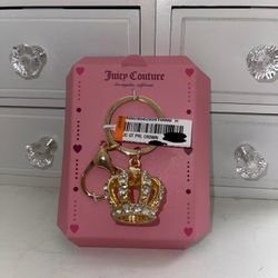 NWT juicy Couture Gold Crown Keychain/Bag Charm