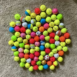 Golf Balls - 80 Bright & Colorful