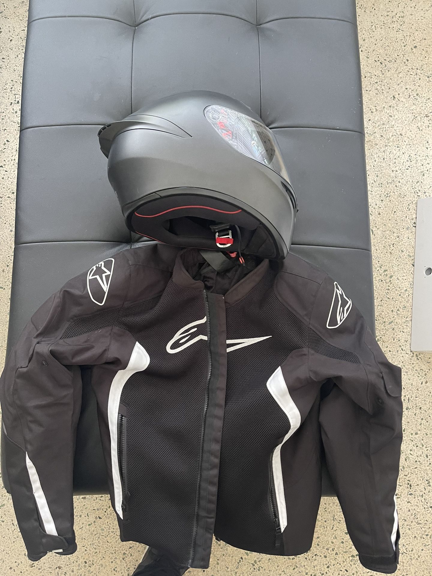 Motorcycle Jacket And Helmet 