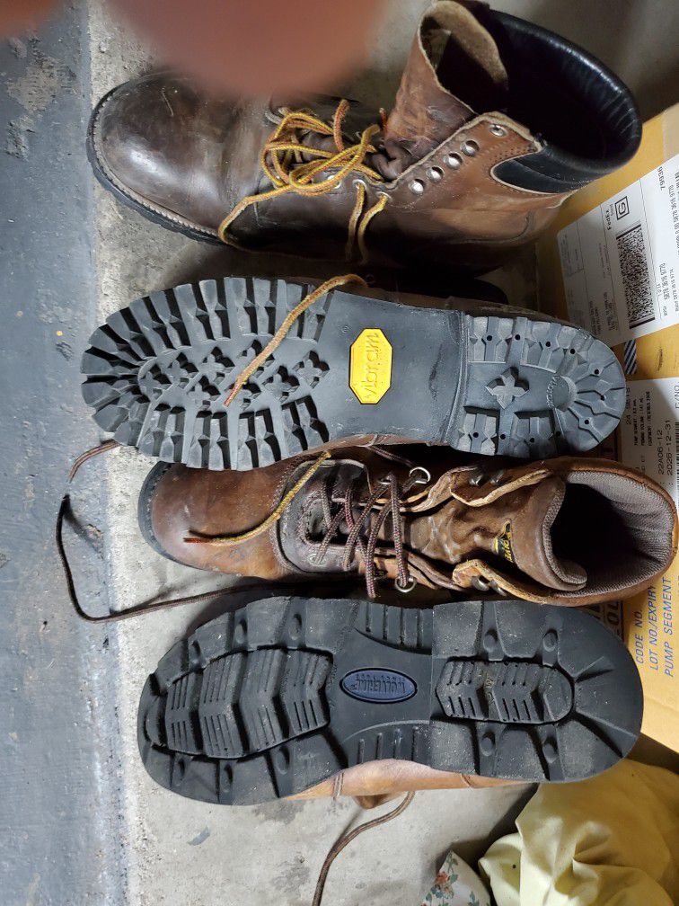 Steel Toe Resoled Work Boots