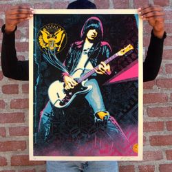 JOHNNY RAMONE SMOKIN' STRINGS by Shepard Fairey